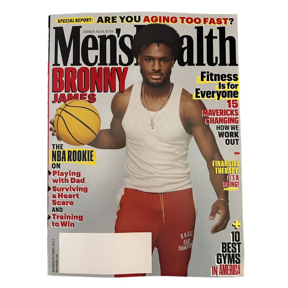 Mens Health Magazine November December 2024 Bronny James NBA Rookie Lebron